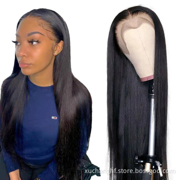 Gorgeous 13X6 Transparent Mink Straight Virgin HD Lace Front Wig,Silky 40 Inch Human Hair Wig,Transparent HD Lace Frontal Wig